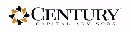 Century Capital Advisors logo with a star-like symbol made of orange and black triangles.