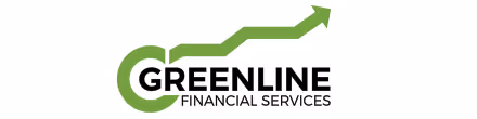 Greenline Financial Services logo with a stylized green arrow forming a circular path and pointing upward.