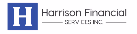 Harrison Financial Services Inc. logo with a white H on blue square to the left.